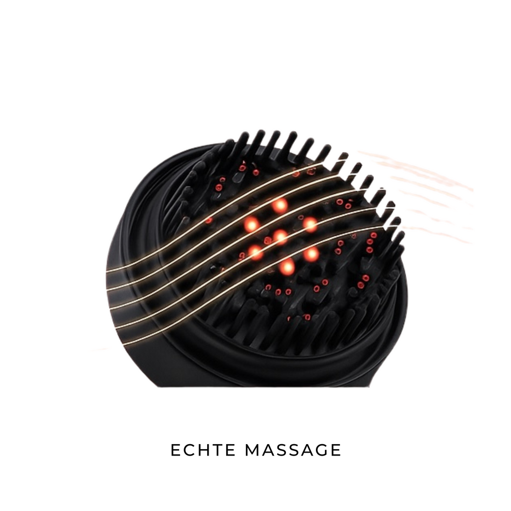 Infrarot‑Kopfhaut‑Massagekamm mit Flüssigkeits‑Reservoir (IPX7)